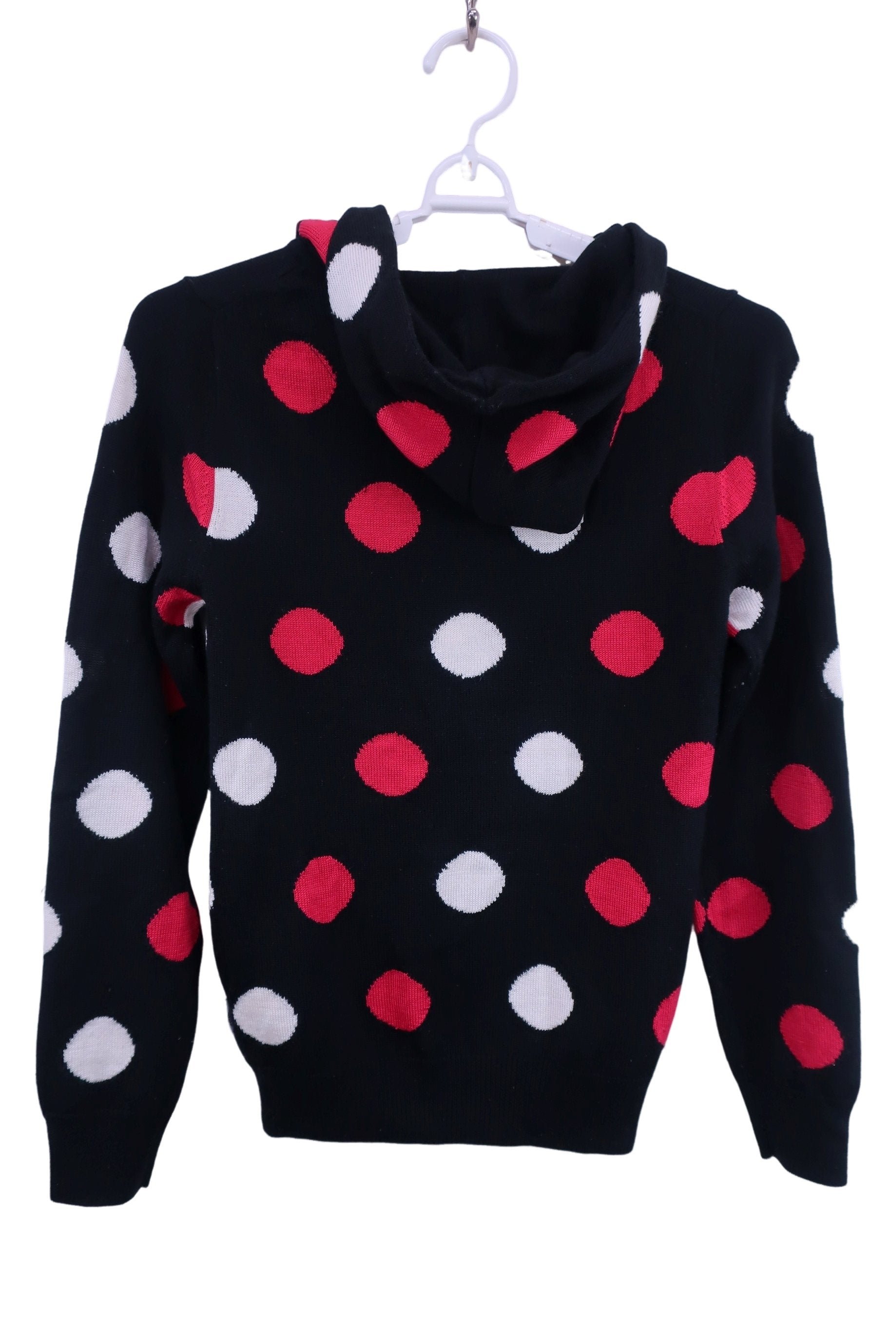 Callaway(キャロウェイ) ニットパーカー 黒水玉柄 レディース S B-5