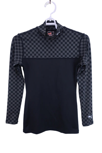 PUMA GOLF(プーマゴルフ) ハイネックシャツ 黒グレー レディース S B-1