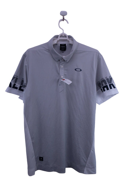 OAKLEY(オークリー) ポロシャツ 白グレー メンズ XL A-1