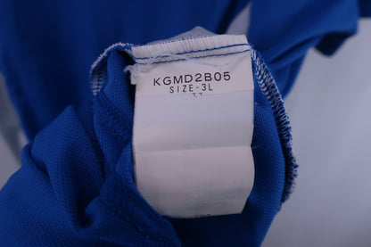 Kappa(カッパ) 半袖ハーフジップシャツ 青 メンズ 3L B-7