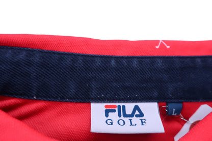 FILA GOLF(フィラゴルフ) ポロシャツ 赤 メンズ L B-3