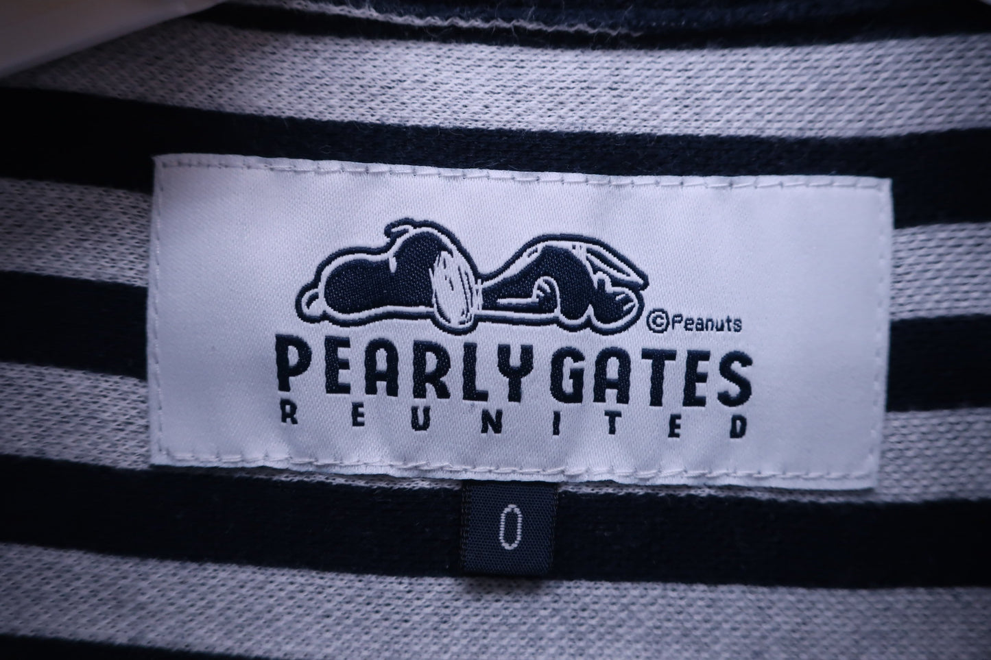 PEARLY GATES(パーリーゲイツ) 長袖ポロシャツ グレーネイビーストライプ レディース 0 055-8261906 A-2