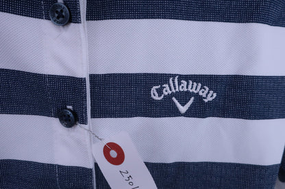 Callaway(キャロウェイ) ポロシャツ 白ネイビーボーダー レディース S 241-9157700 A-3