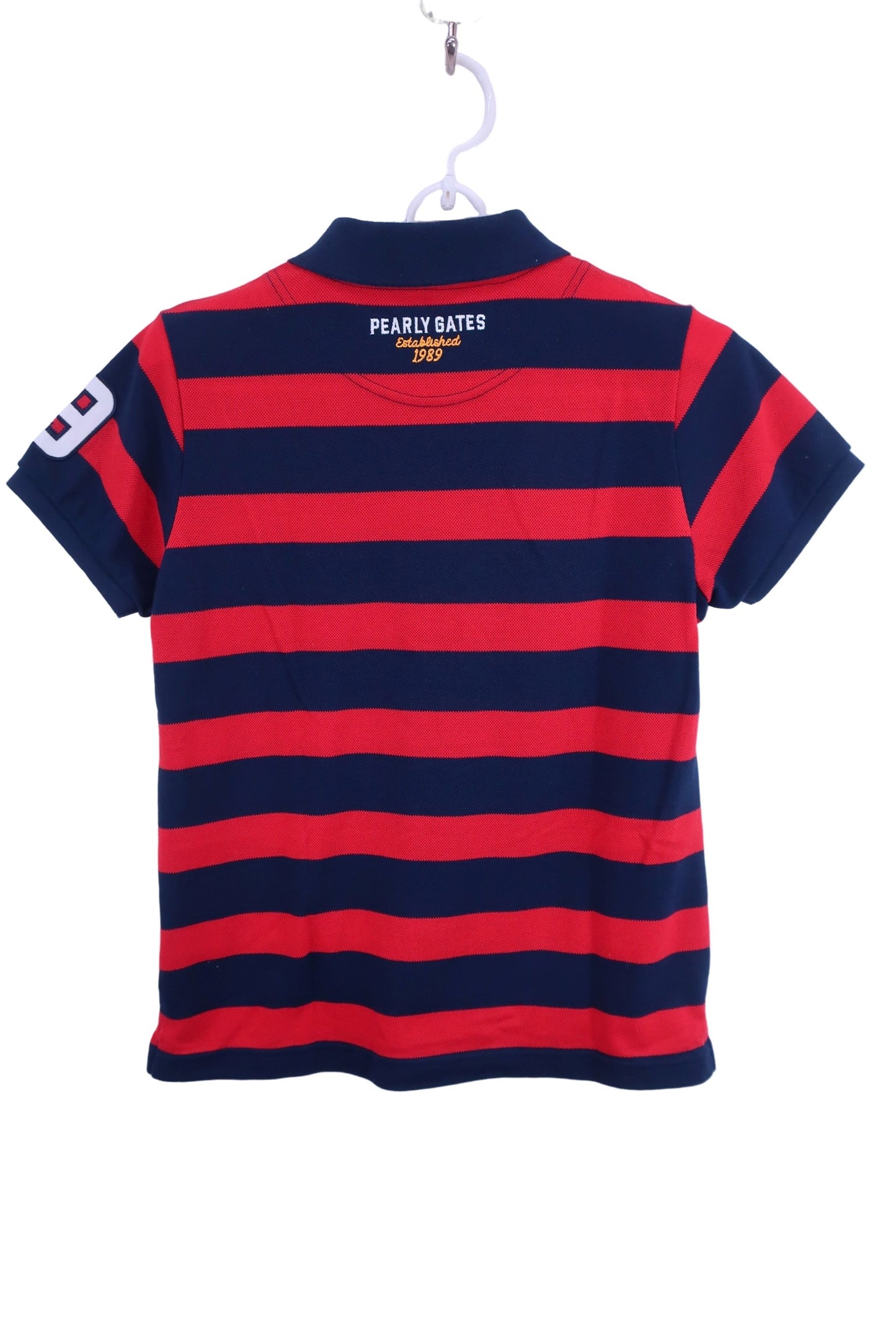 PEARLY GATES(パーリーゲイツ) ポロシャツ ネイビー赤ボーダー レディース 0 055-0160498 A-5