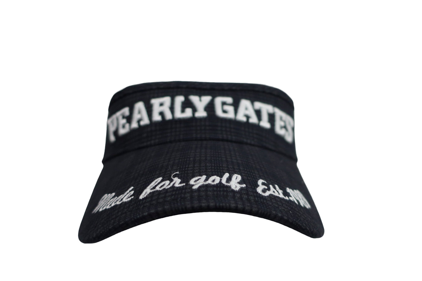PEARLY GATES(パーリーゲイツ) サンバイザー 黒チェック レディース フリーサイズ A-1