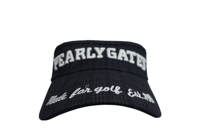 PEARLY GATES(パーリーゲイツ) サンバイザー 黒チェック レディース フリーサイズ A-1