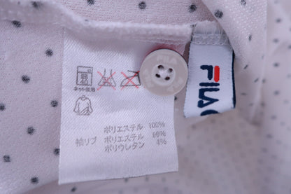 FILA GOLF(フィラゴルフ) ポロシャツ 白ドット柄 メンズ L B-9