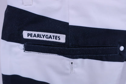PEARLY GATES(パーリーゲイツ) ハーフパンツ 白ネイビーボーダー メンズ 6 053-0132515 B-5