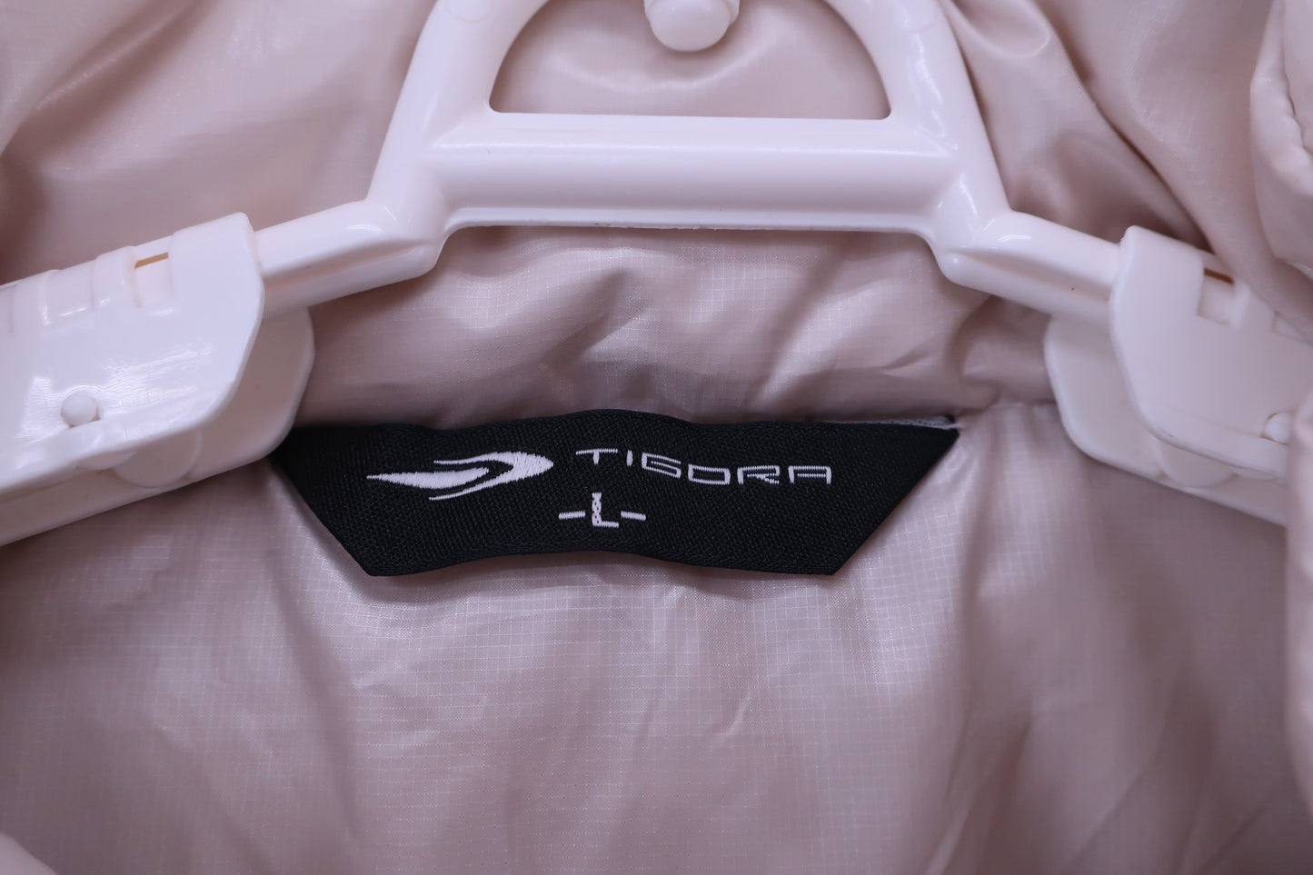 TIGORA(ティゴラ) 半袖ダウンジャケット クリーム色 メンズ L B-3