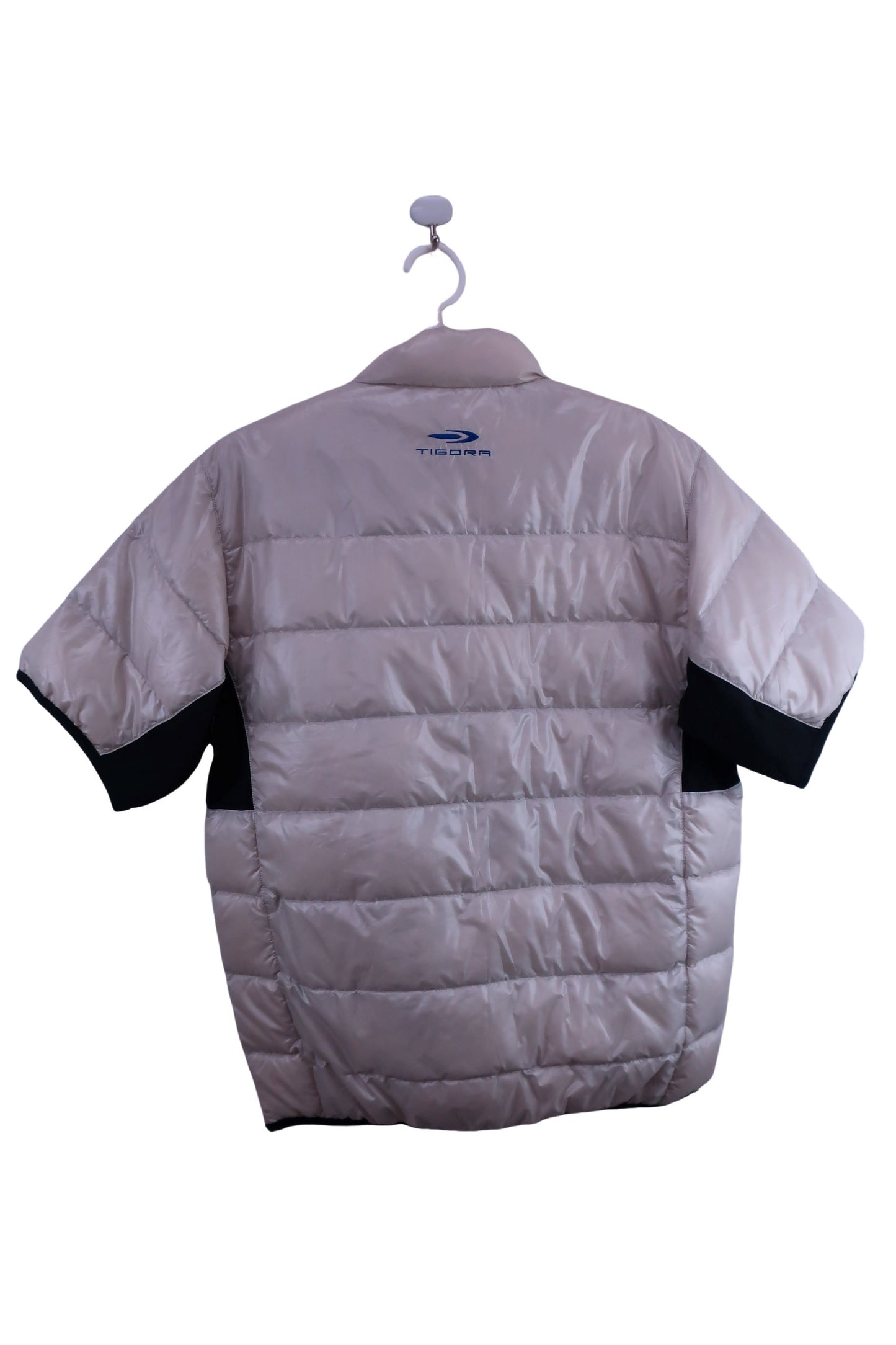 TIGORA(ティゴラ) 半袖ダウンジャケット クリーム色 メンズ L B-5
