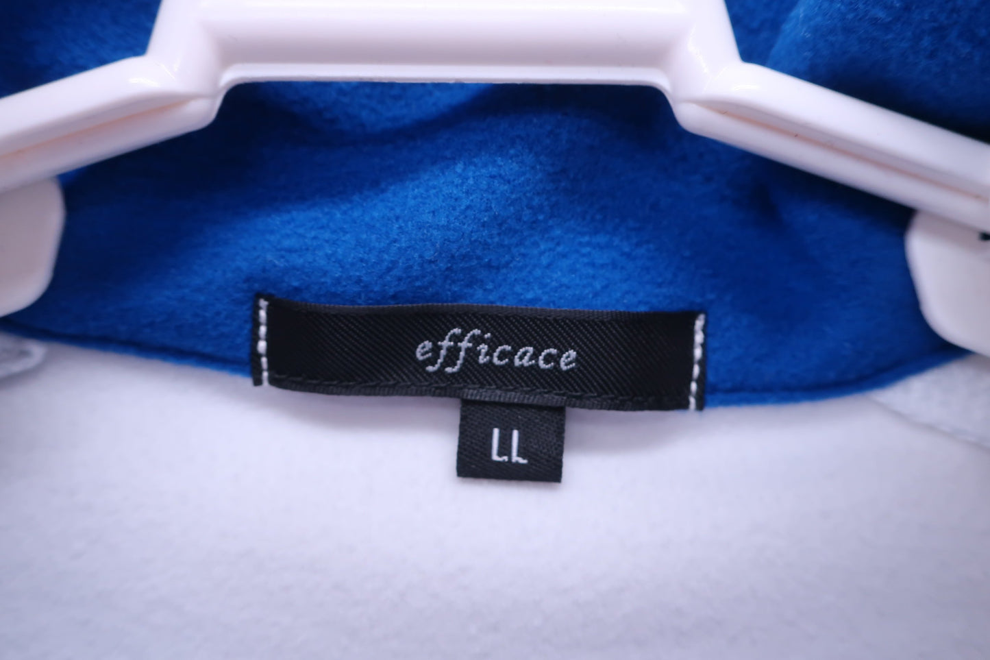 efficace(エフィカス) 長袖ハーフジップシャツ 白 メンズ LL B-2