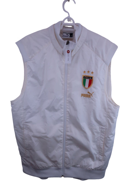 PUMA(プーマ) ジップアップベスト 白 メンズ L B-1