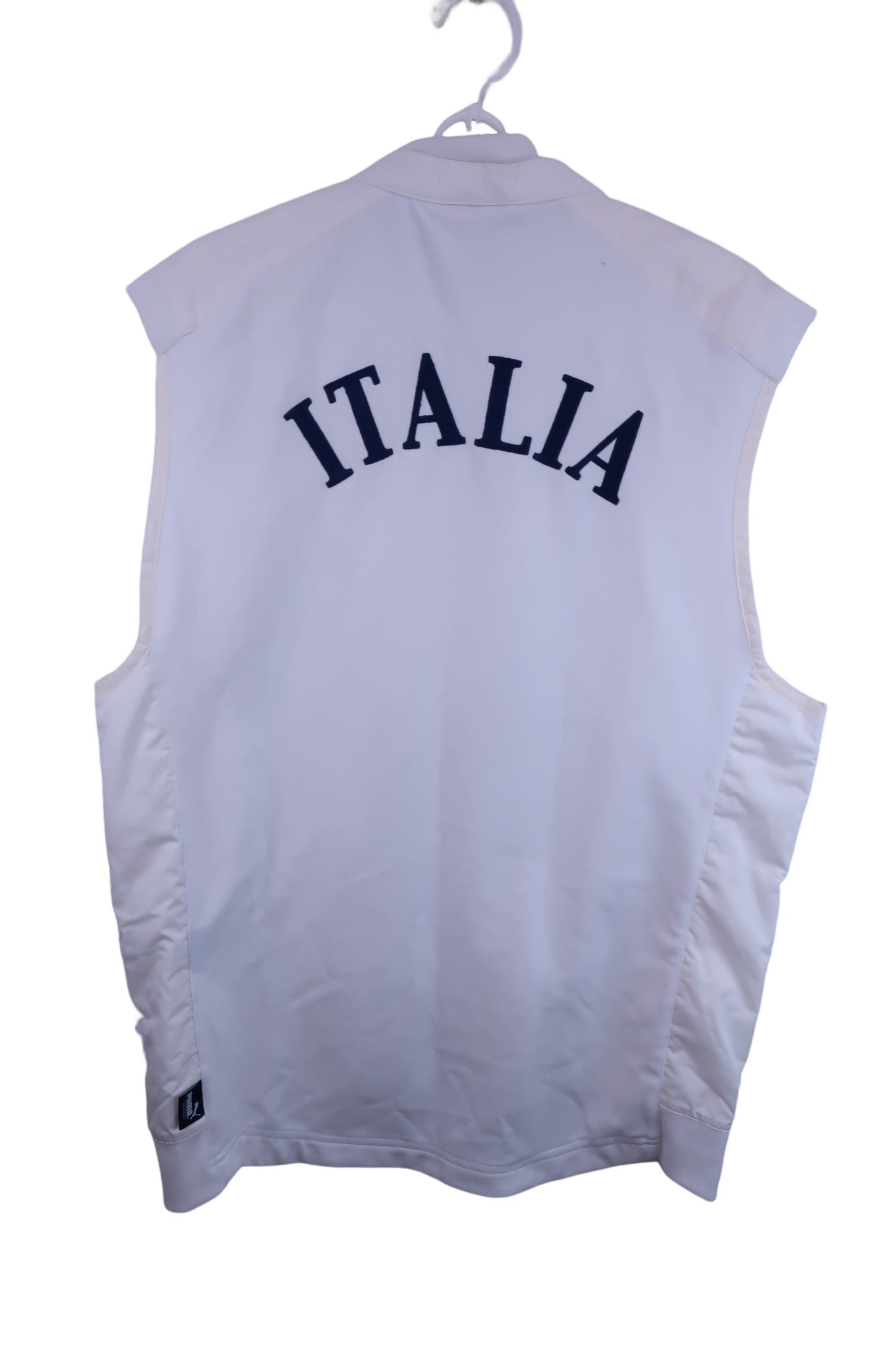 PUMA(プーマ) ジップアップベスト 白 メンズ L B-4