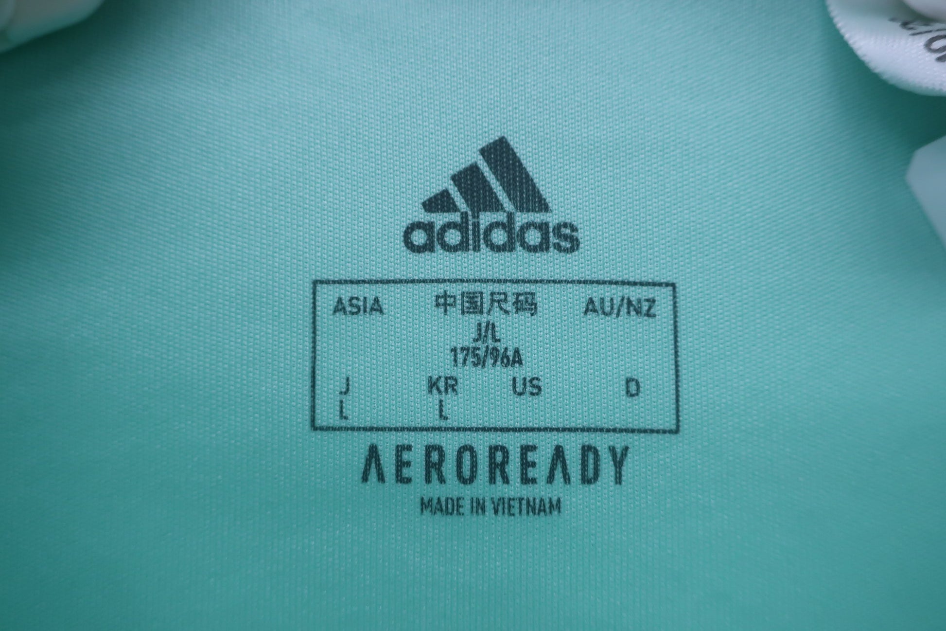 adidas(アディダス) ポロシャツ 白エメラルドグリーン メンズ L A-2
