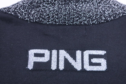 PING(ピン) 半袖モックネックシャツ 黒 レディース S 622-2275800 B-6