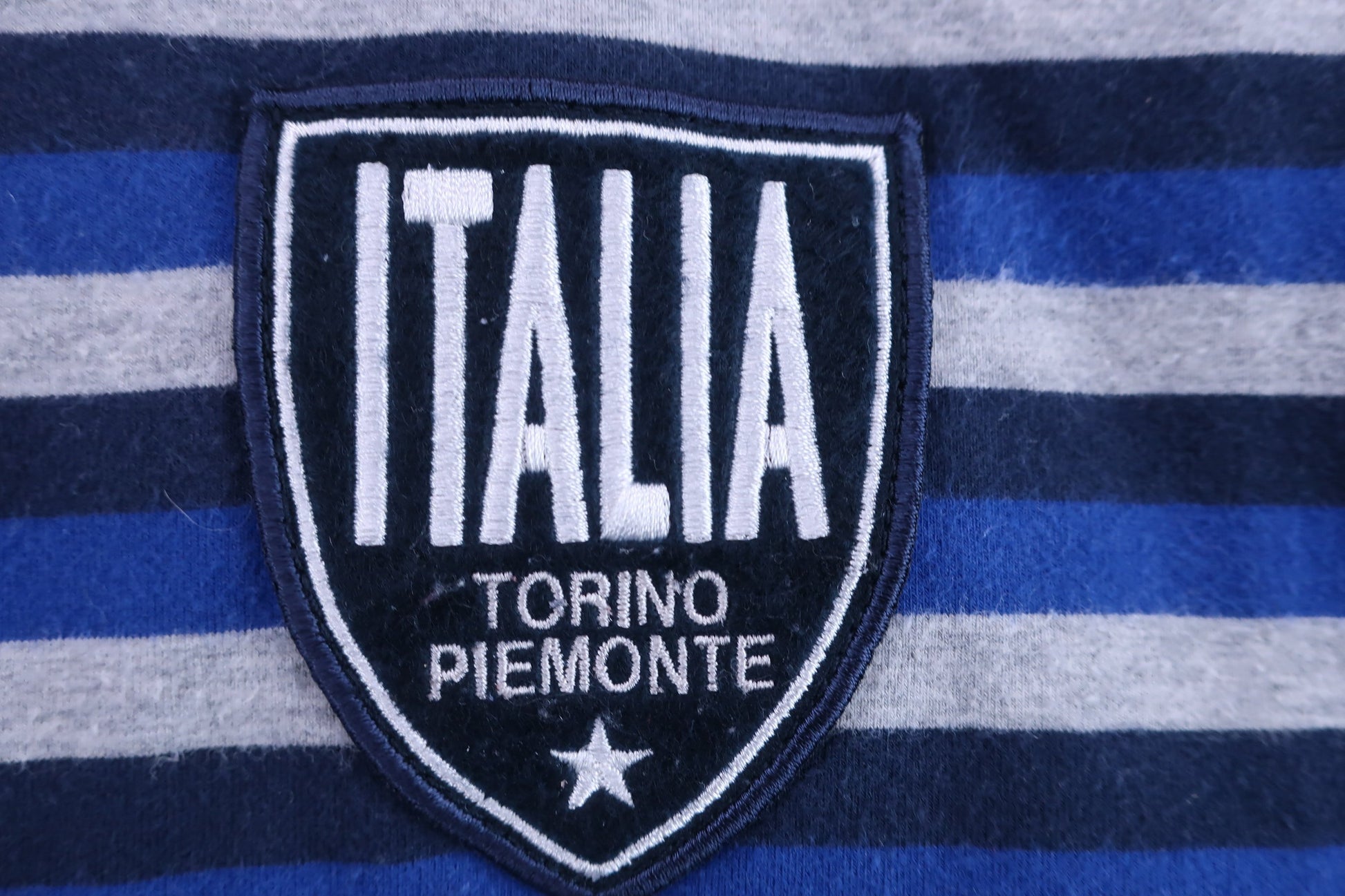 Kappa(カッパ) ハイネックシャツ 青系ボーダー メンズ L B-2