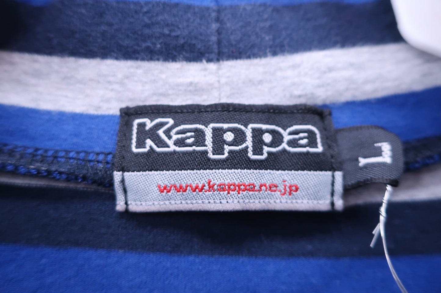 Kappa(カッパ) ハイネックシャツ 青系ボーダー メンズ L B-3