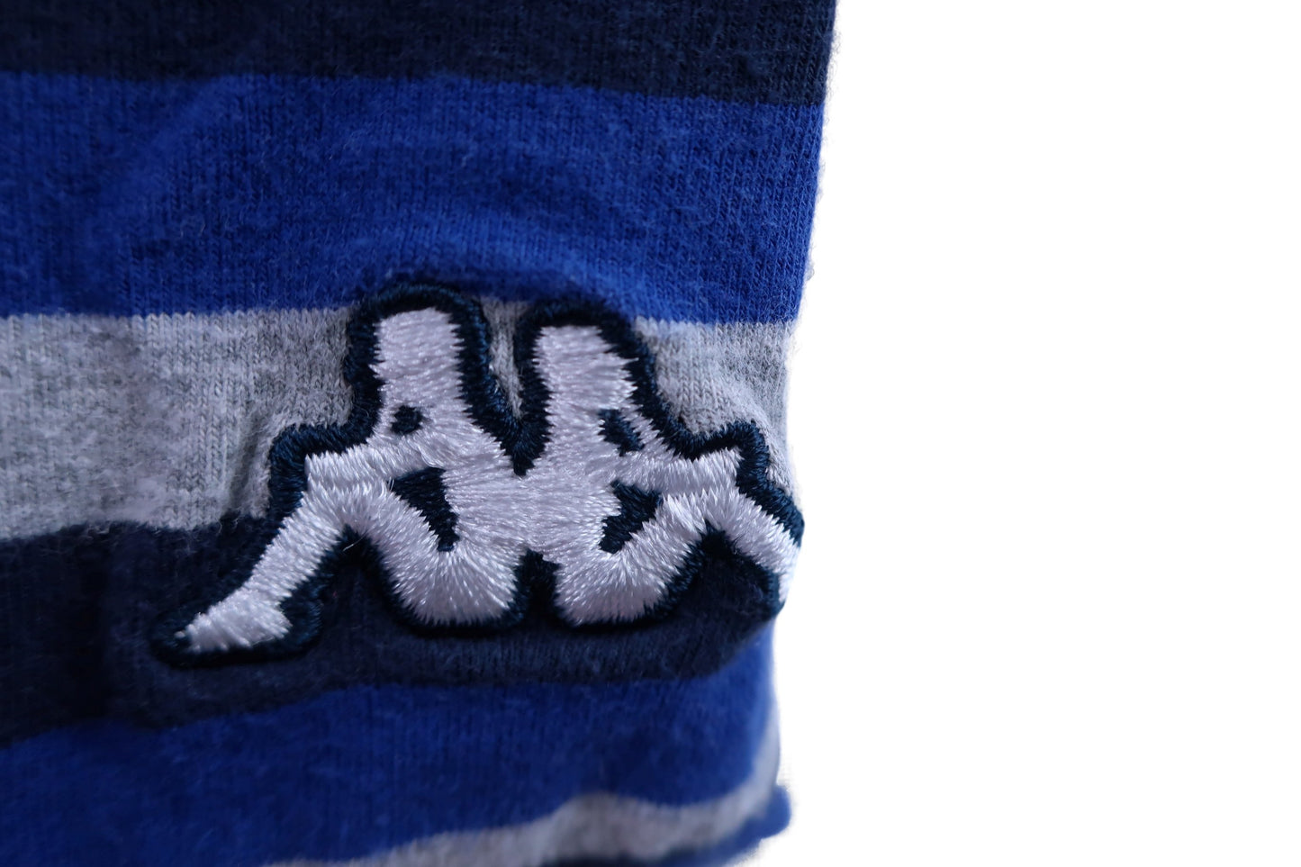 Kappa(カッパ) ハイネックシャツ 青系ボーダー メンズ L B-4