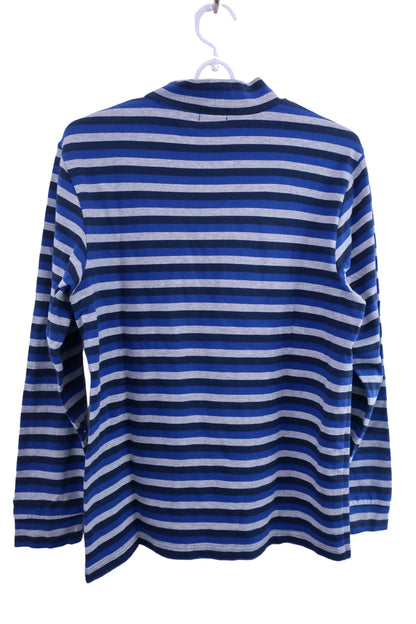 Kappa(カッパ) ハイネックシャツ 青系ボーダー メンズ L B-5