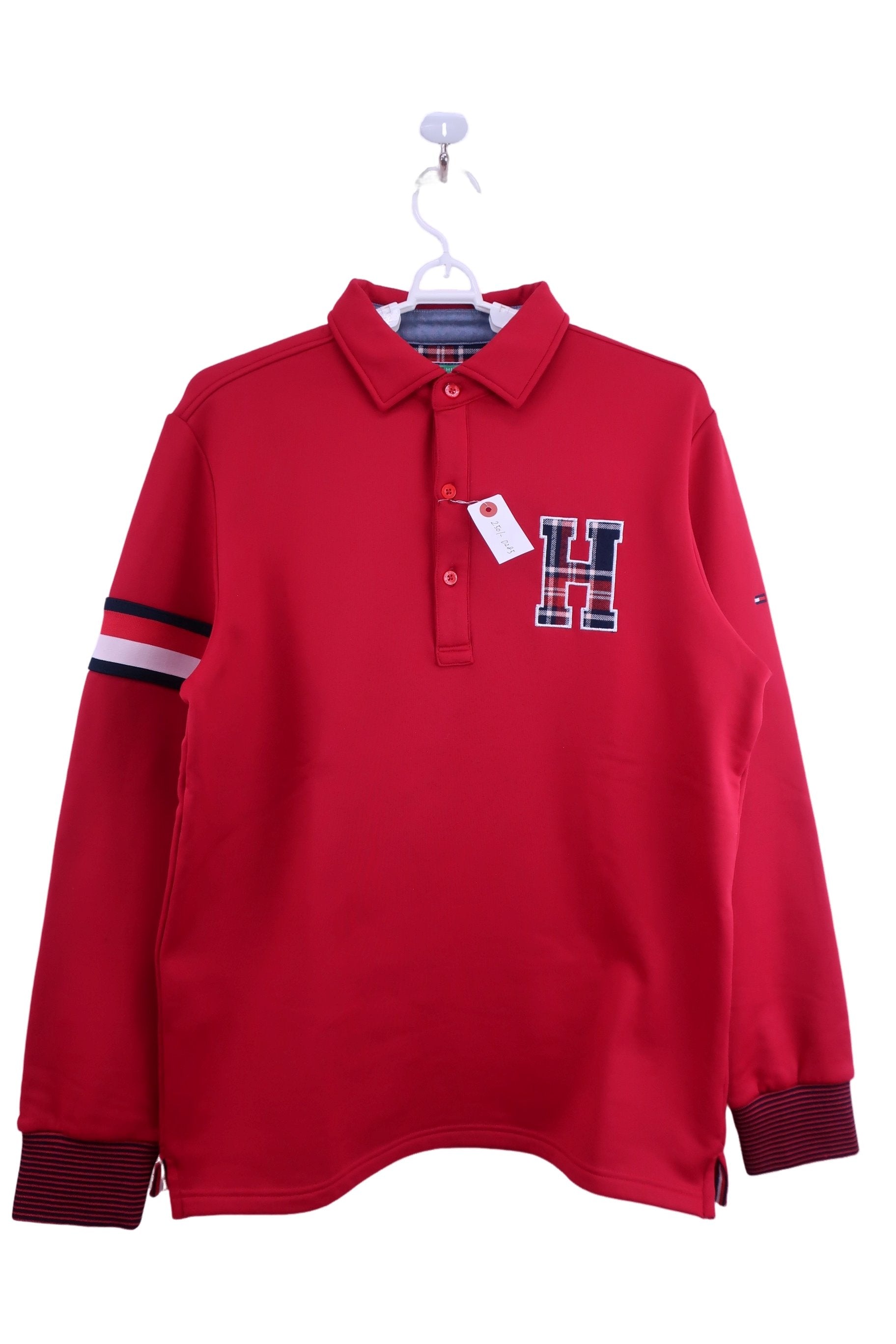 TOMMY HILFIGER GOLF(トミーヒルフィガーゴルフ) 長袖ポロシャツ ワインレッド メンズ L B-1