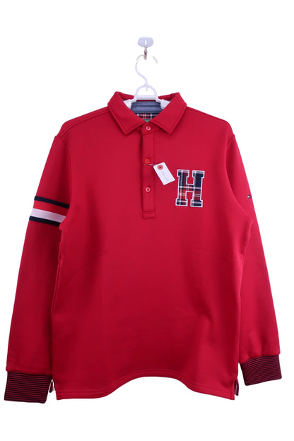 TOMMY HILFIGER GOLF(トミーヒルフィガーゴルフ) 長袖ポロシャツ ワインレッド メンズ L B-1