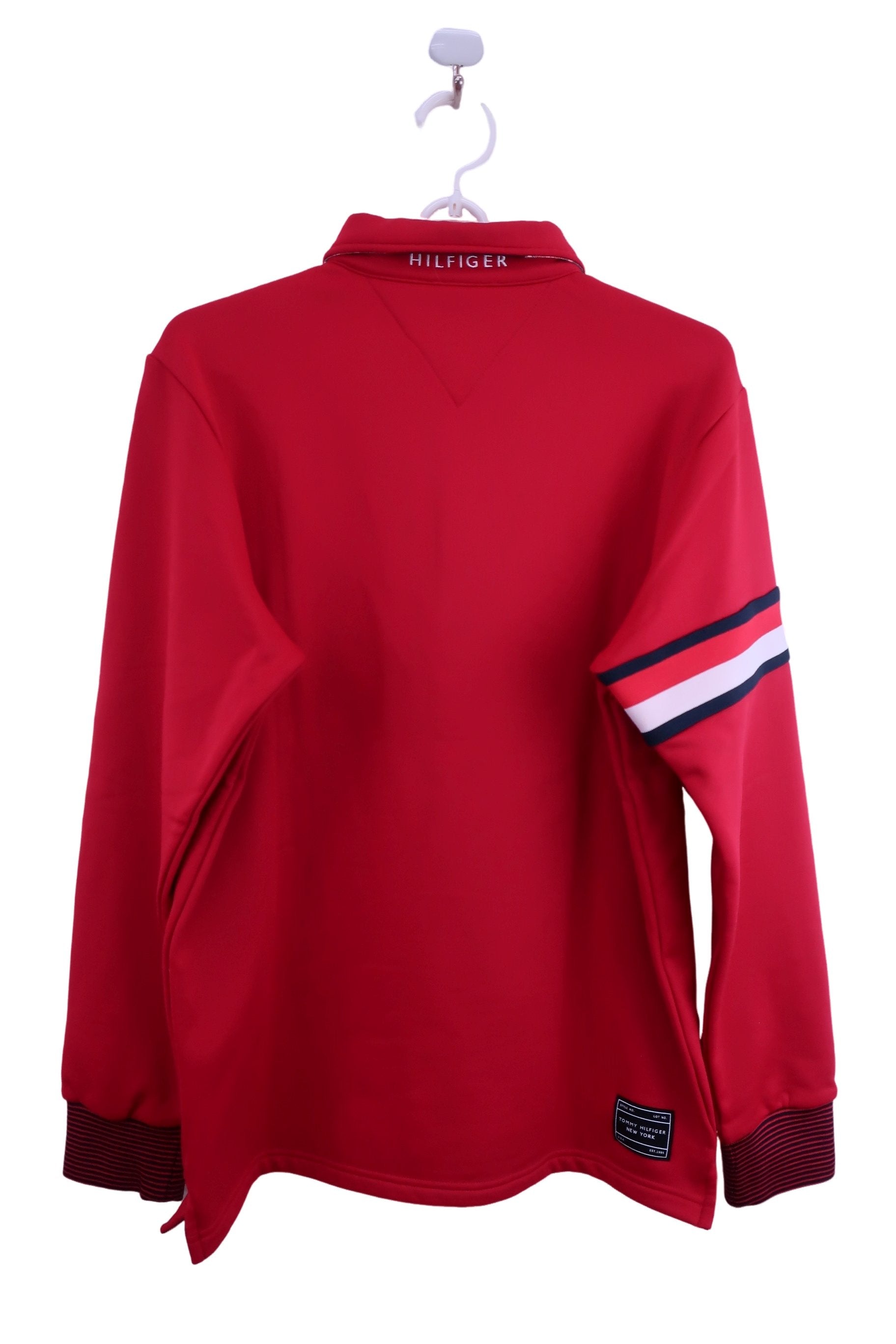TOMMY HILFIGER GOLF(トミーヒルフィガーゴルフ) 長袖ポロシャツ ワインレッド メンズ L B-7