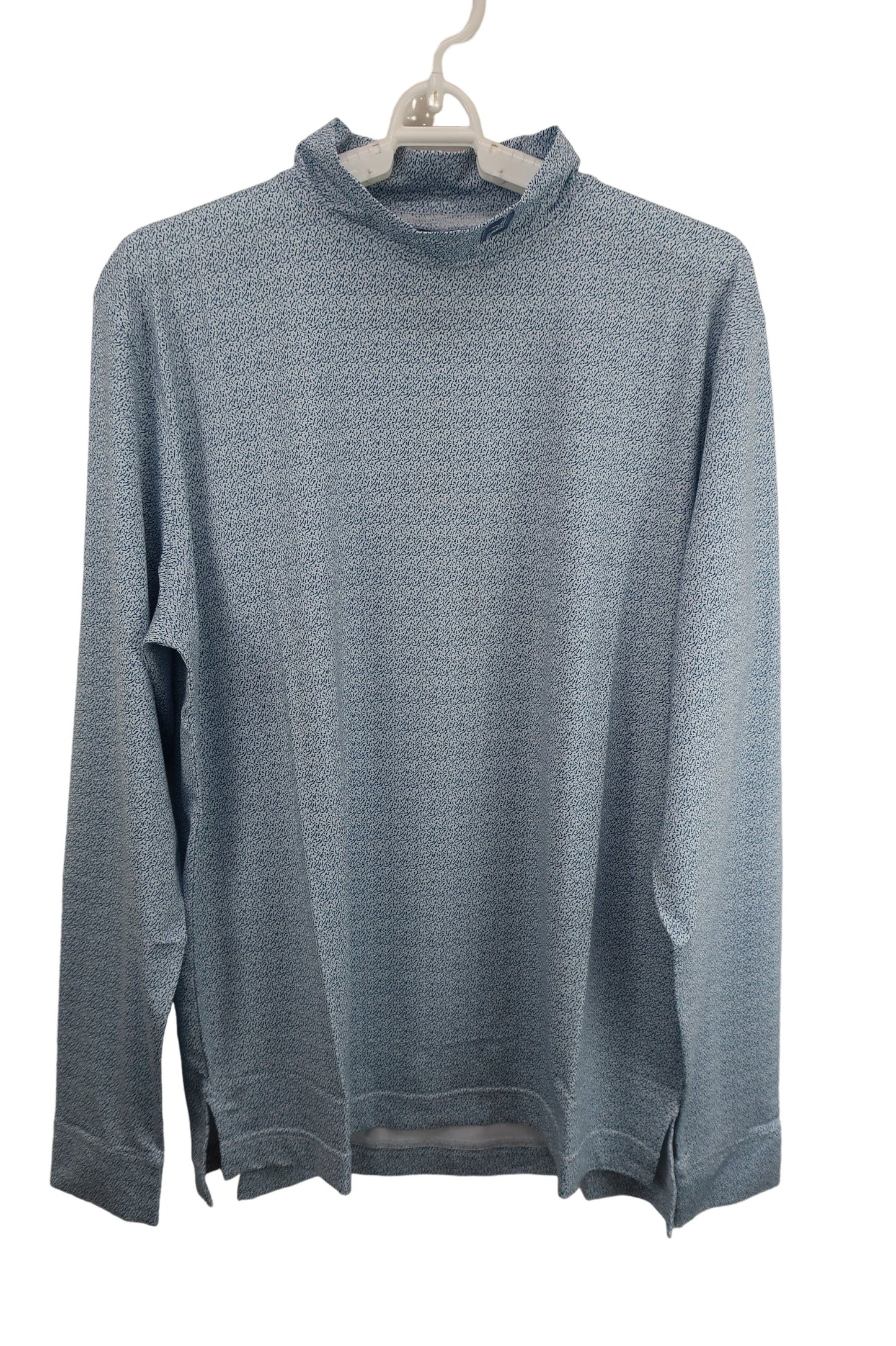 FOOTJOY(フットジョイ) 長袖モックネックシャツ 白青 メンズ L FJ-F18-S13 N-1