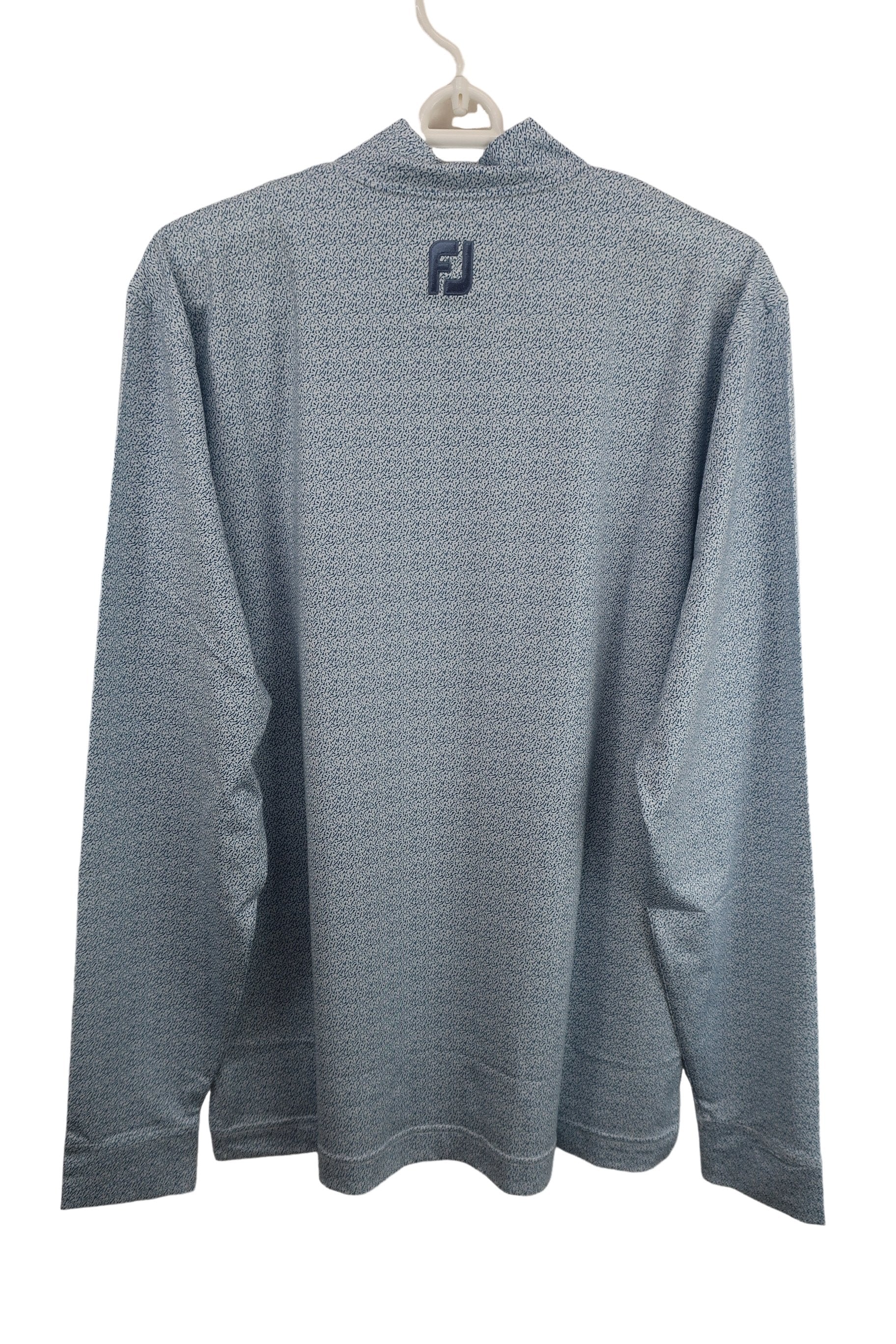 FOOTJOY(フットジョイ) 長袖モックネックシャツ 白青 メンズ L FJ-F18-S13 N-4