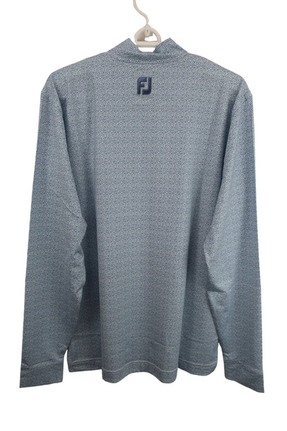 FOOTJOY(フットジョイ) 長袖モックネックシャツ 白青 メンズ L FJ-F18-S13 N-4
