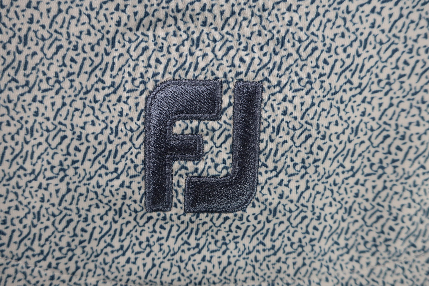 FOOTJOY(フットジョイ) 長袖モックネックシャツ 白青 メンズ L FJ-F18-S13 N-5