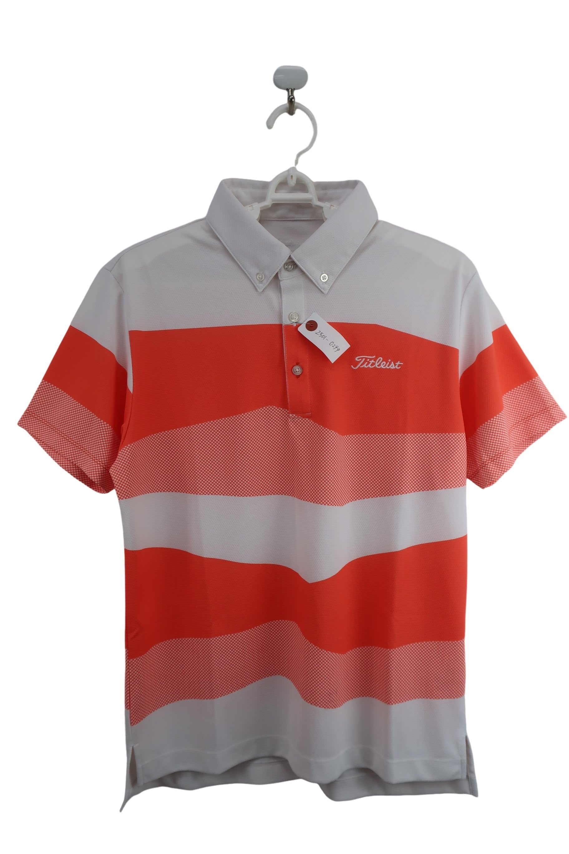 Titleist(タイトリスト) ポロシャツ 白オレンジ メンズ L B-1