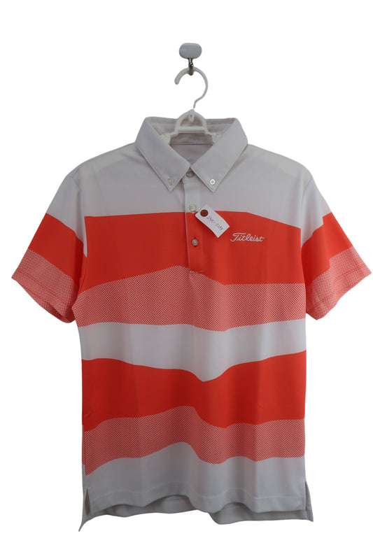 Titleist(タイトリスト) ポロシャツ 白オレンジ メンズ L B-1