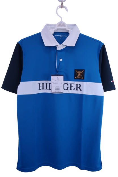 TOMMY HILFIGER GOLF(トミーヒルフィガーゴルフ) ポロシャツ 青 メンズ L N-1