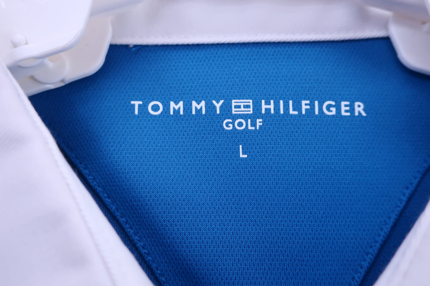 TOMMY HILFIGER GOLF(トミーヒルフィガーゴルフ) ポロシャツ 青 メンズ L N-4