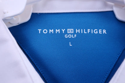 TOMMY HILFIGER GOLF(トミーヒルフィガーゴルフ) ポロシャツ 青 メンズ L N-4