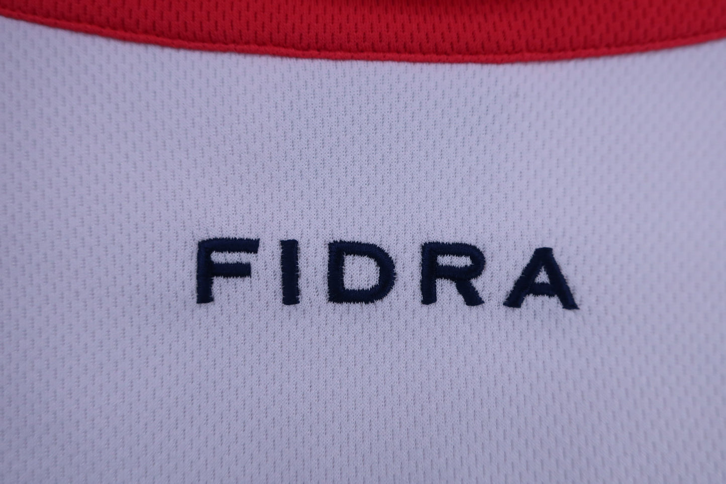 FIDRA(フィドラ) ポロシャツ 白赤 メンズ L A-7