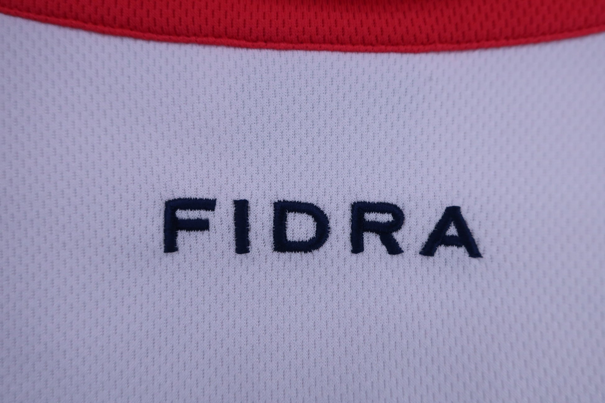 FIDRA(フィドラ) ポロシャツ 白赤 メンズ L A-7