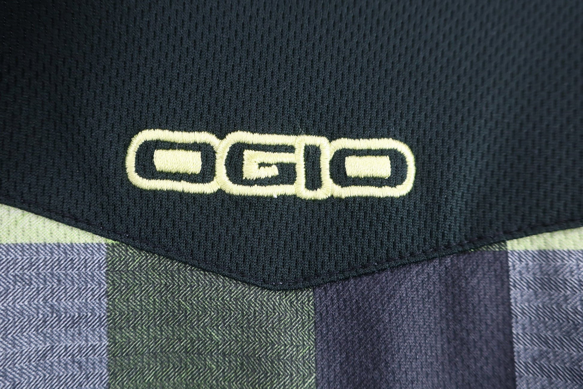OGIO(オジオ) ポロシャツ 黒黄色チェック メンズ L A-2