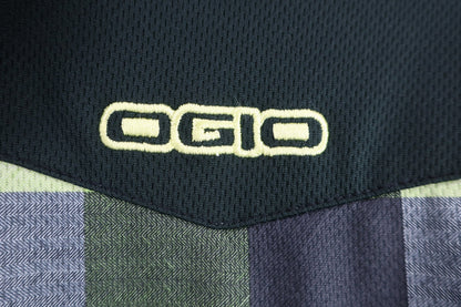 OGIO(オジオ) ポロシャツ 黒黄色チェック メンズ L A-2