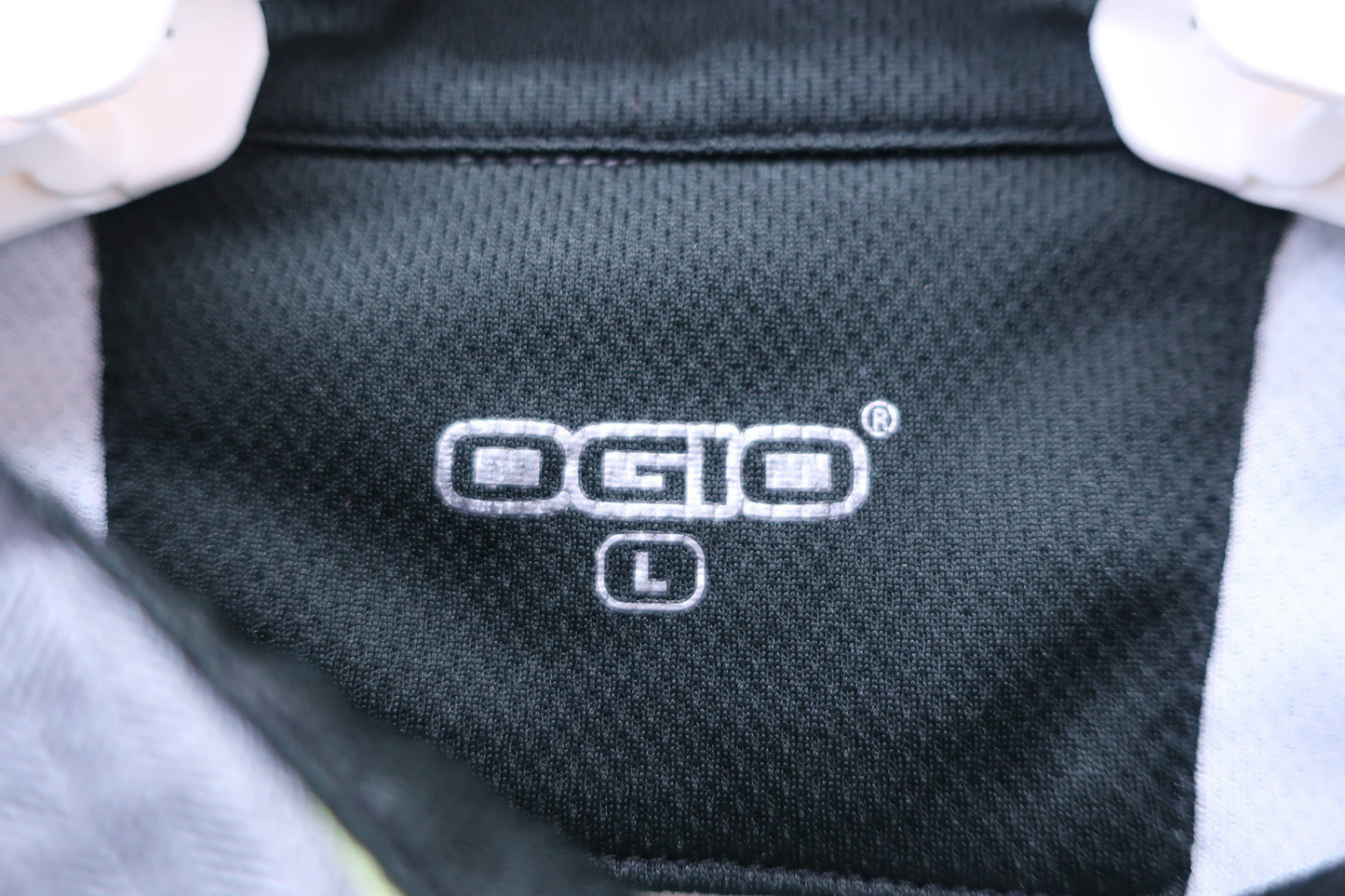 OGIO(オジオ) ポロシャツ 黒黄色チェック メンズ L A-3