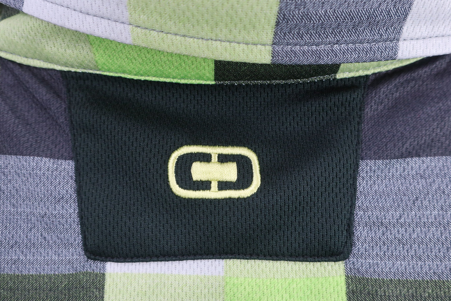 OGIO(オジオ) ポロシャツ 黒黄色チェック メンズ L A-6
