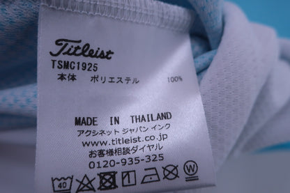 Titleist(タイトリスト) ポロシャツ 白水色 メンズ L B-8