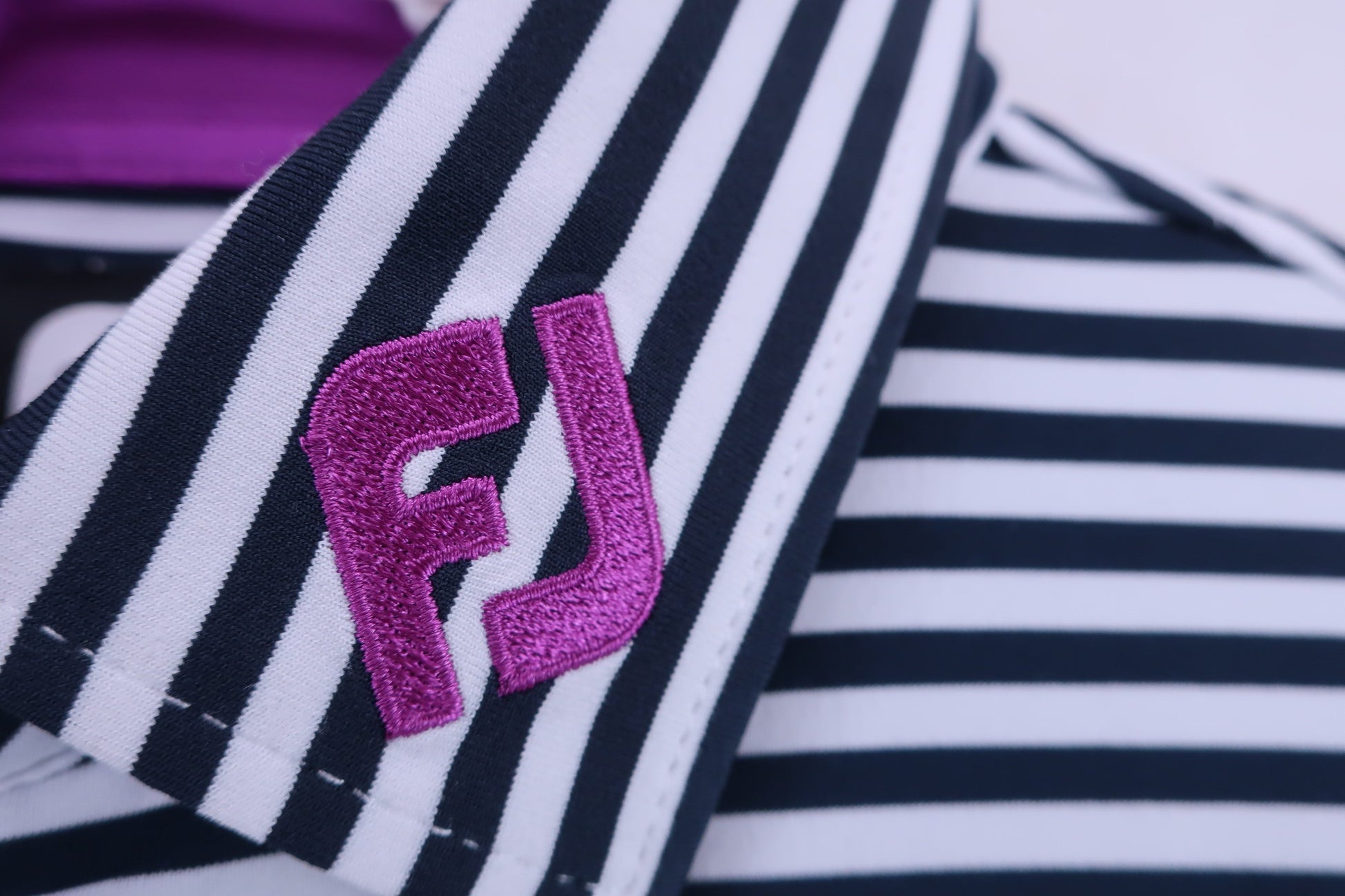 FOOTJOY(フットジョイ) ポロシャツ 白黒ボーダー メンズ L B-2