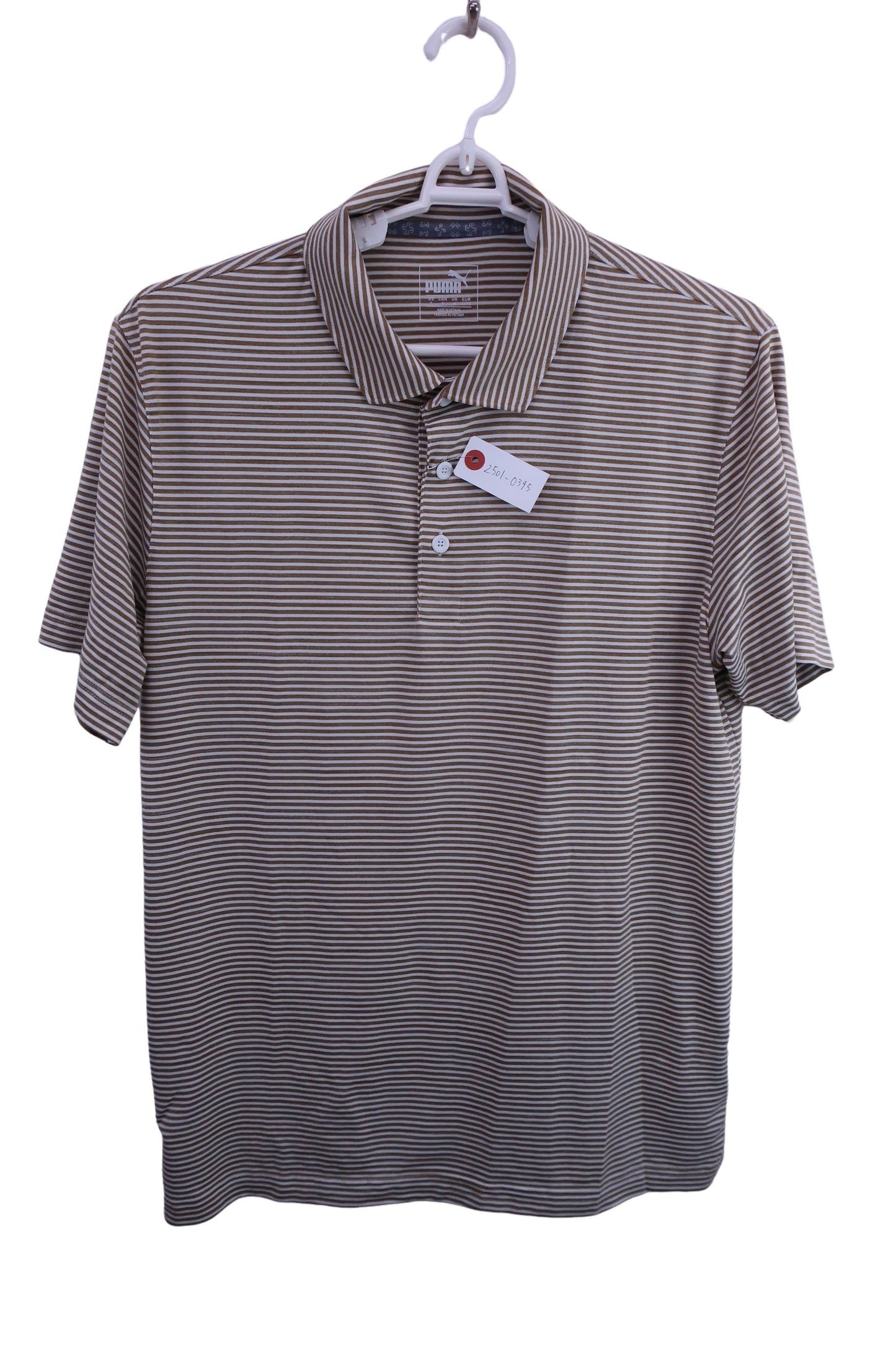 PUMA GOLF(プーマゴルフ) ポロシャツ 白ベージュ メンズ US S A-1