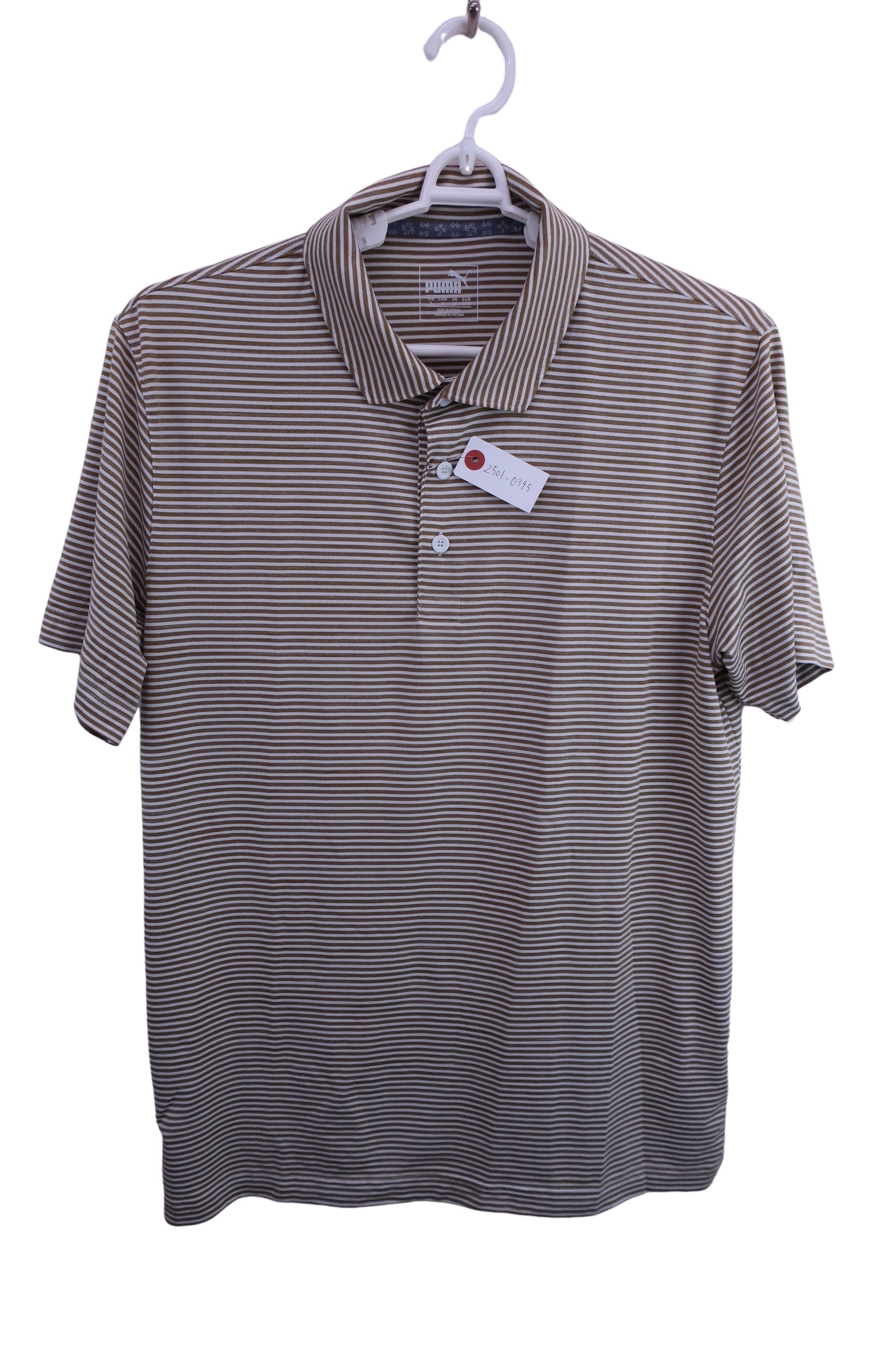 PUMA GOLF(プーマゴルフ) ポロシャツ 白ベージュ メンズ US S A-1