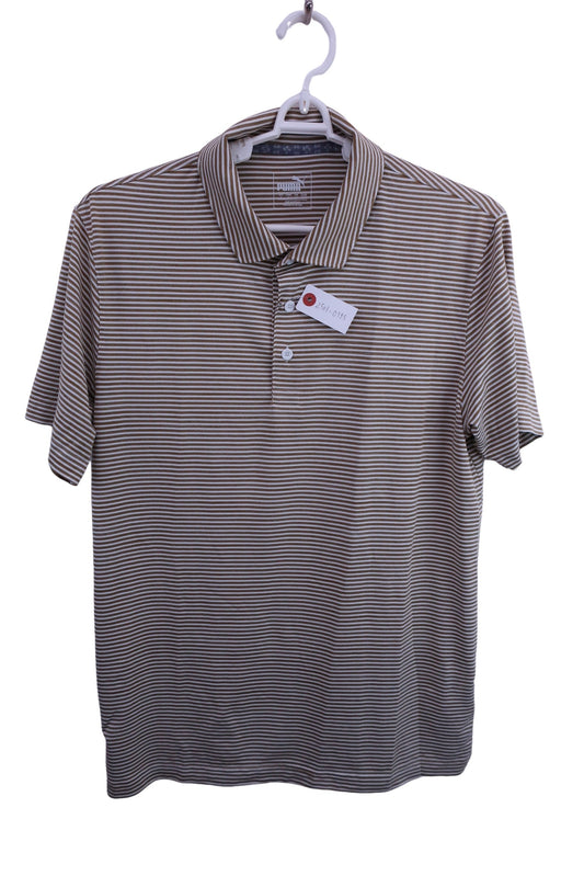 PUMA GOLF(プーマゴルフ) ポロシャツ 白ベージュ メンズ US S A-1