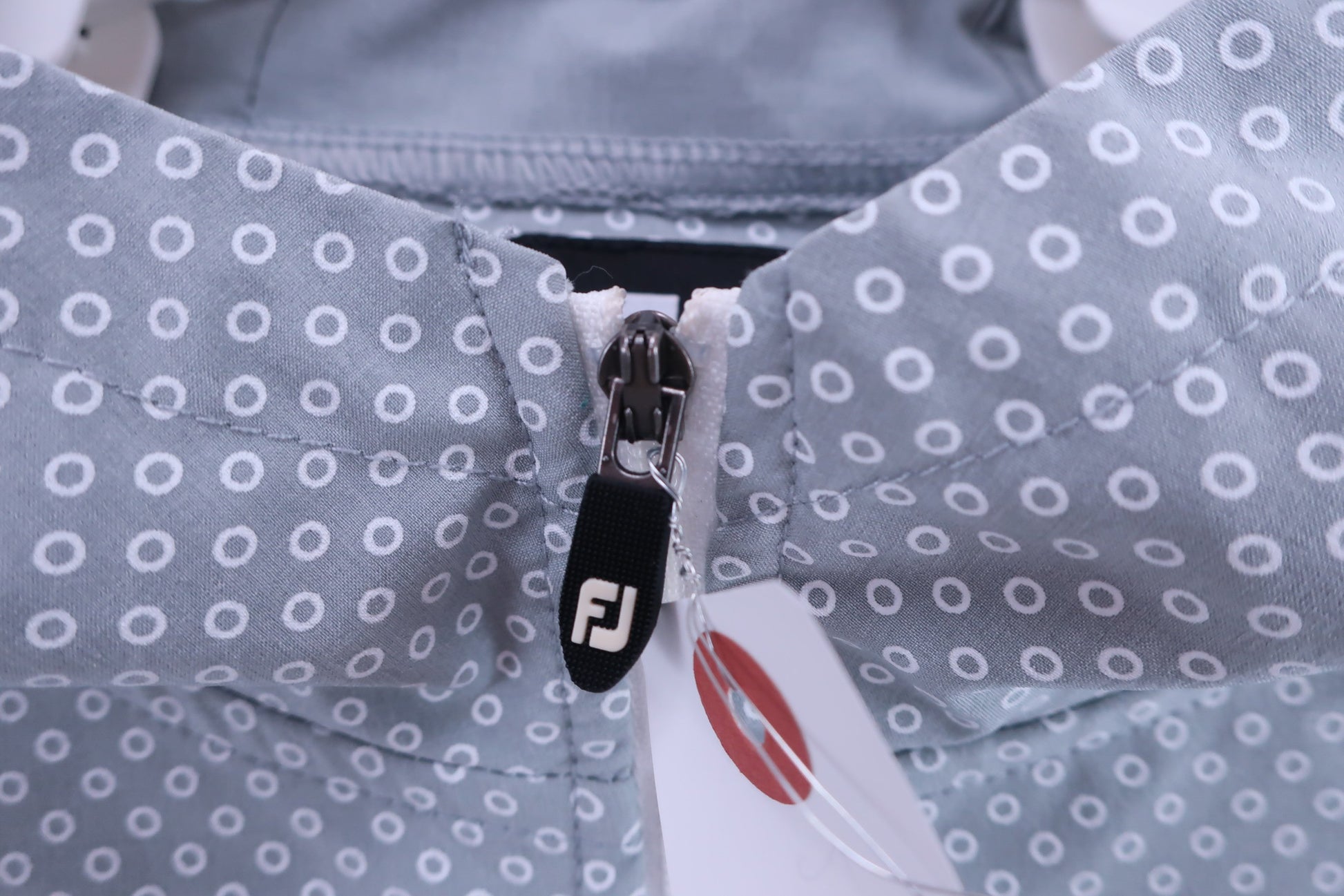 FOOTJOY(フットジョイ) フード付きハーフジップシャツ 白グレー メンズ M A-2