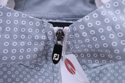 FOOTJOY(フットジョイ) フード付きハーフジップシャツ 白グレー メンズ M A-2