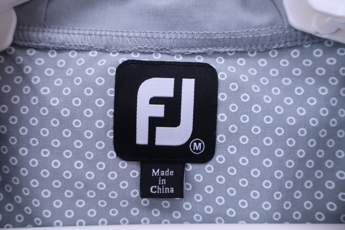 FOOTJOY(フットジョイ) フード付きハーフジップシャツ 白グレー メンズ M A-3