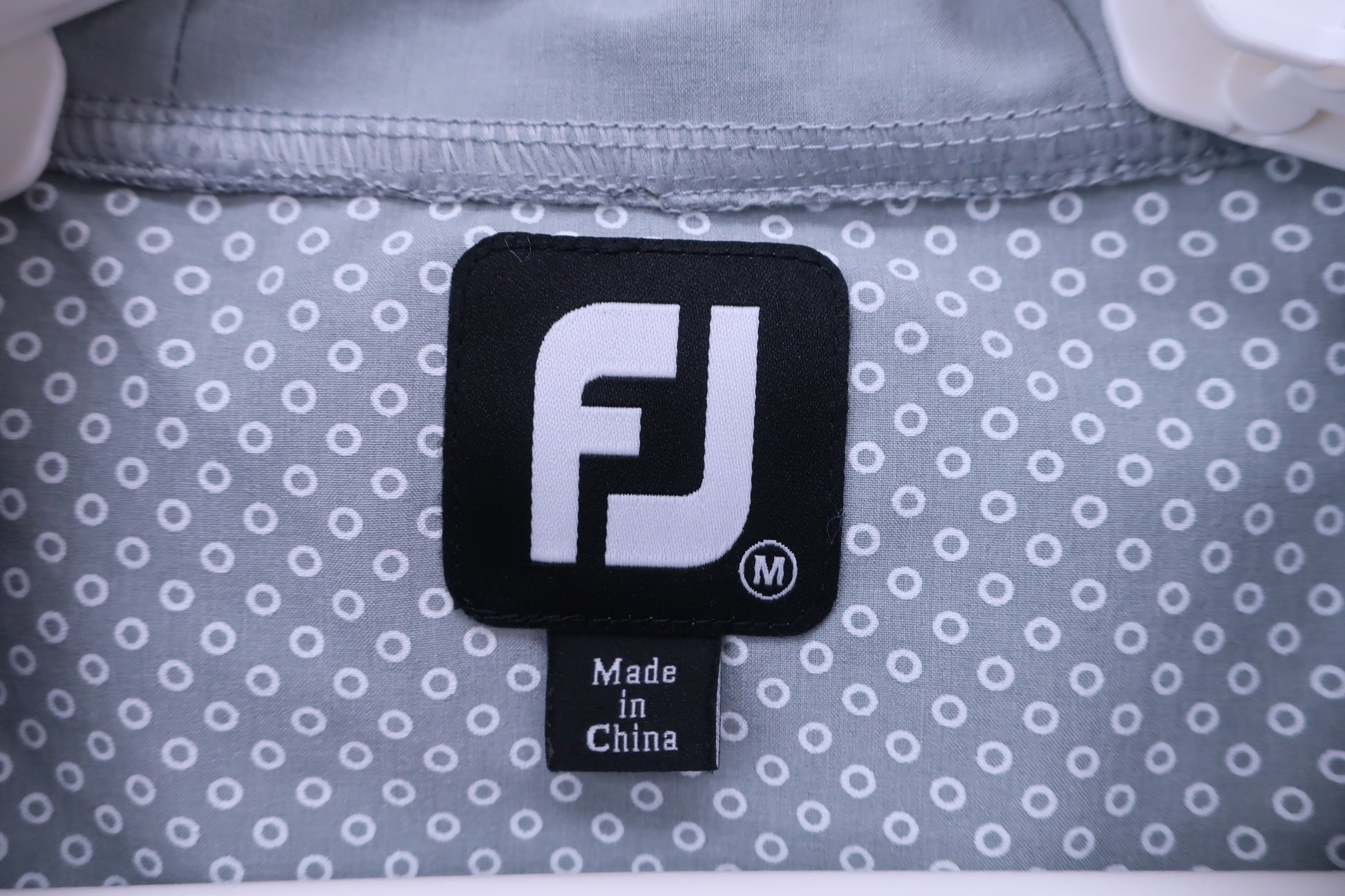 FOOTJOY(フットジョイ) フード付きハーフジップシャツ 白グレー メンズ M A-3
